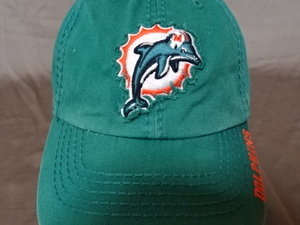 激レア USA購入【47BRAND】 NFLアメリカンフットボール マイアミ ドルフィンズ【Miami Dolphins】 ロゴ刺繍入り キャップ 中古良品