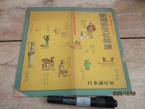 昭和31年　日本通信社　最も要約された新歴史文化年表　104×26折本　L904
