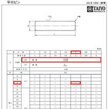 [管P100-1] ステンレス 平行ピン Φ2×5 100コ 太陽ステン製 ( エイトカン センターピン 位置決めピン )_画像3