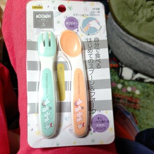 MOOMIN SKATER spoon Fork set Moomin baby SFB2 new goods * unopened * prompt decision colorful 