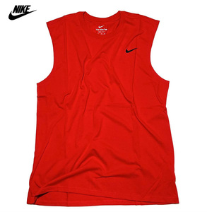 [Новая] Nike Dry Fit Subless Training Top [657: Red] L -рукав марафон пробегает сухой сушки.