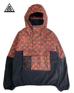 [Новый] Nike ACG Fleeme Pellover Jacket [010: Black / Red] L Худи Паркер Половина Zip Over Anorak Nike