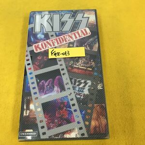 F48-013 KISS コンフィデンシャル KISSアライブⅢ VHS 歌詞・解説付 表紙破れ有り