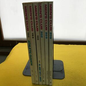 F59-005 MEN'S CLUB 1977~1978年 合計6冊まとめ（付録欠品）の画像2