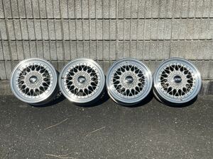 人気のローキャップ 結構の美品です 目立つガリ傷無し 人気のＢＢＳ ノーマル軽カーや軽トラ車両に BBS RS 15X6.5J＋45 PCD100 4本セット