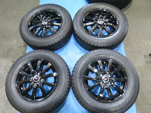 14×51/2J* OFF+48 PCD100 4穴◆20年製イボ付き 185/70R14 トーヨー◆4本 B1180 スタッドレス