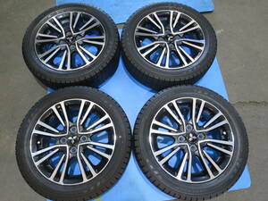 三菱純正 ミラージュ専用 15×5J* OFF+46 PCD100 4穴◆20年製バリ山 175/55R15 ダンロップ◆4本 B1187 スタッドレス