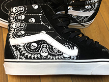 未使用新品 VANS US企画 Sk8-Hi Bandana Black/True white スケートハイ バンダナ スカル US10/28cm VN0A32QGD9S_画像6