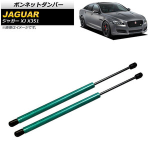 ボンネットダンパー ジャガー XJ X351 2010年～2017年 グリーン カーボンファイバー製 AP-4T788-GR 入数：1セット(2個)