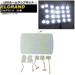 LEDルームランプキット ニッサン エルグランド 51系 2002年05月～2010年08月 196発SMD 40W 12V 車種専用設計 AP-RL041 入数：1セット(6個)