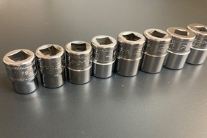 Snap-on スナップオン 3/8dr 6角シャローソケット ８ヶセット [FSM111/121/131/141/151/161/171/181]