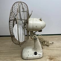 MITSUBISHI 三菱 A.C ELECTRIC FAN 扇風機 9-1256 羽根径 3枚羽根 座敷扇 昭和レトロ 現状品【管2213Z】_画像4