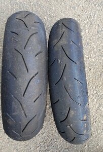 【中古】【前後】BSバトラックスBT601　100/90-12【F】ミディアムYCY(2922)＆120/80-12【R】YCYミディアム(3122)　NSR50・エイプ等に