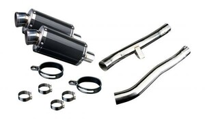 DELKEVIC スリップオンカーボンオーバルマフラー★SUZUKI GSX1400 2001-2004 225mm KIT0315