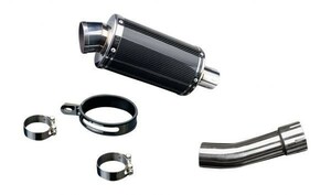 DELKEVIC スリップオンカーボンオーバルマフラー★KAWASAKI ER5 1996-2007 225mm KIT030F