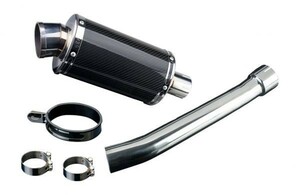 DELKEVIC スリップオンカーボンオーバルマフラー★YAMAHA FZS1000 FAZER 2000-2005 225mm KIT0328