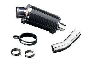 DELKEVIC スリップオンカーボンオーバルマフラー★SUZUKI SV650 / SV400 2003-2012 225mm KIT0327