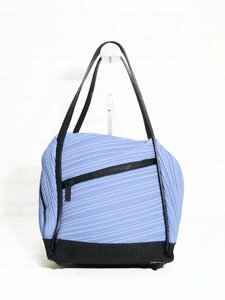 プリーツプリーズ/イッセイミヤケ/BIAS PLEATS BAG ハンドバッグ：青系ni967