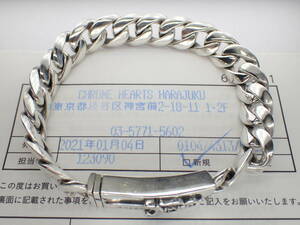 Chrome Hearts Classic Id Baby Kingle Bracelet ★ Оригинал счета -фактуры прикреплен/[44,3G]