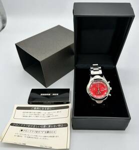 y506T ハローキティ CITIZEN クロノグラフ 腕時計 2000 LIMITED EDITION レッド 10気圧防水 デイト 2000本限定 現状不動