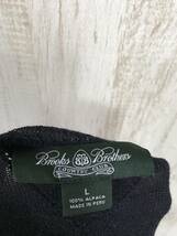 at608☆【アルパカ シルク ミックス アーガイルニット】Brooks Brothers ブルックスブラザーズ セーター 紺 L_画像5