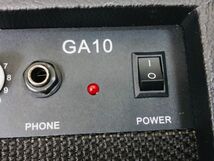 GA-10 / 家庭用ギターアンプ オーバードライブ搭載 薄型 斜め置きOK! メーカー不明♪_画像5