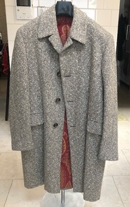 ★ＥＴＲＯ エトロ 総裏・ツイードのコート★グレー系/表記サイズ５０