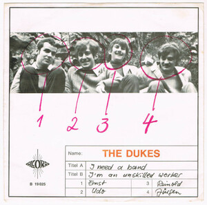 ●THE DUKES / I'M AN UNSKILLED WORKER [GERMANY 45 ORIGINAL 7inch シングル PSYCH FREAKBEAT 試聴]