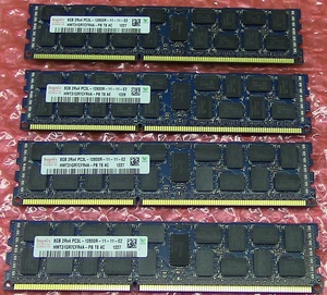 hynix 8GB 2Rx4 PC3L-12800R ECC Registered HMT31GR7CFRA4 　4枚１セット　計32GB