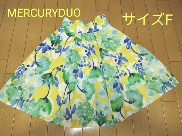 MERCURYDUO 花柄 フレアースカート フリーサイズ