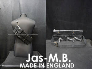 イングランド製 Jas-M.B. レザーウエストバッグ/ボディバッグ カオスポーチ ヴァンダリア サコッシュ メディスンバッグ ジャスエムビー