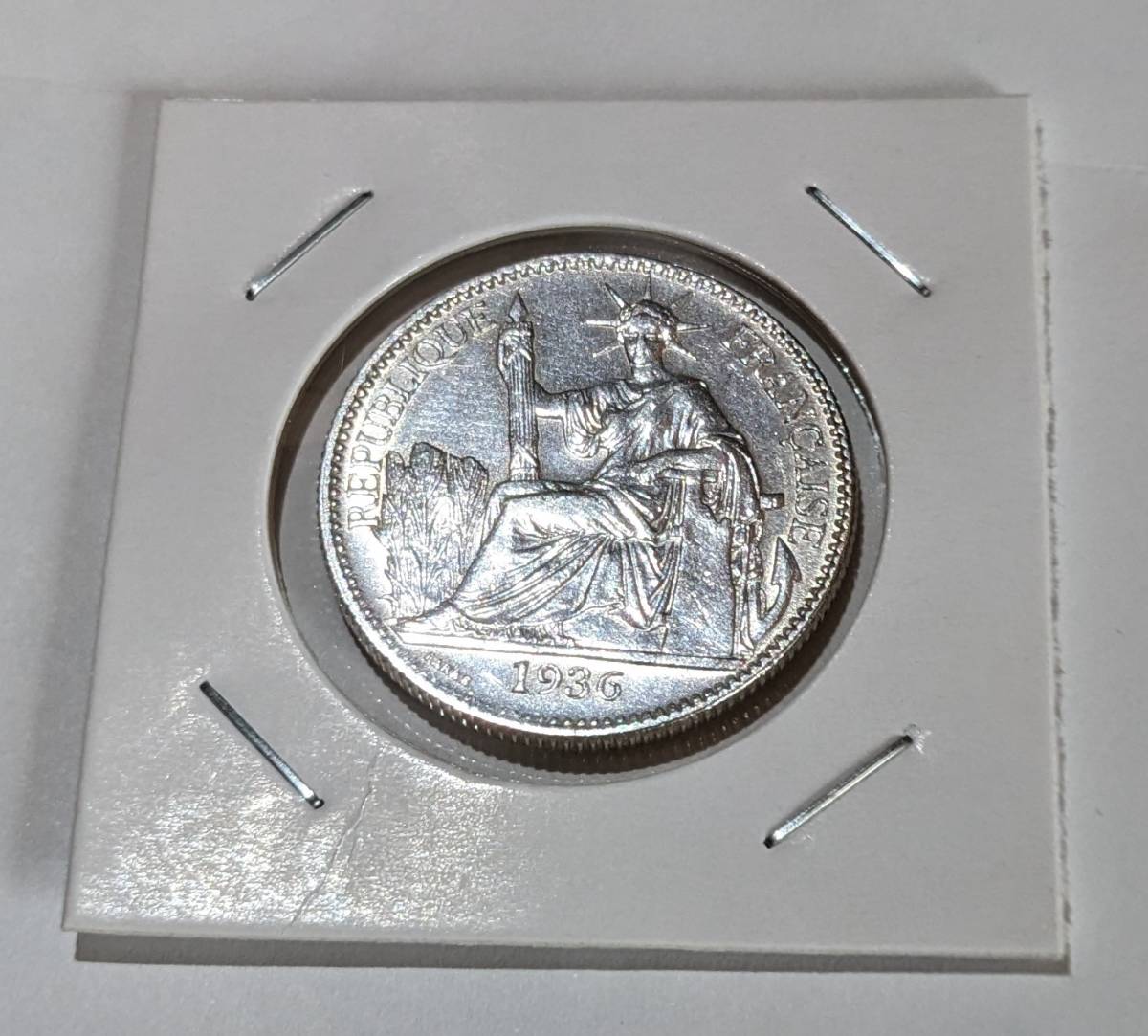 フランス領インドシナ 1 ピアストル大型銀貨 ＋50セント銀貨+climax77.fr