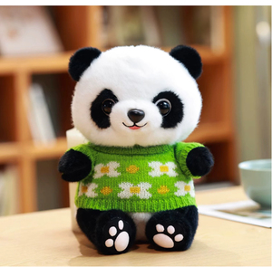  Panda soft toy green color flower 