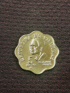 フィリピンコイン 1979年 メルチョラ.アキノ 5センチモ硬貨 PHPMA1012