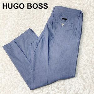 HUGO BOSS ヒューゴボス スラックス パンツ ストライプ 52 XL相当 大きいサイズ メンズ B102317-36