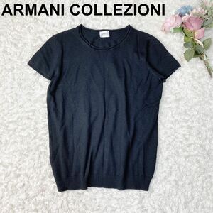 アルマーニコレツォーニ ARMANI COLLEZIONI ニット 半袖 ブラック 黒 レディース B102317-142