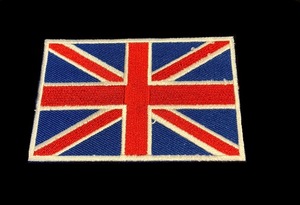 日本国旗　イギリス　英国　　大　刺繍ワッペンパッチのり付アイロンOK　２3１０２６