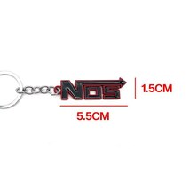 【送料無料】NOS キーホルダー　レッド／メッキ　横5.5cm×縦1.5cm ①　ワイルドスピード_画像2