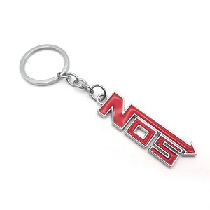 【送料無料】NOS キーホルダー　レッド／メッキ　横5.5cm×縦1.5cm ②　ワイルドスピード