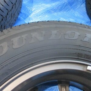 新車外し スズキ ジムニーシエラ アルミホイール4本セット タイヤ付き 15インチ 5穴 PCD139.7 ガンメタ DUNLOP 195/80R15 23/7の画像5