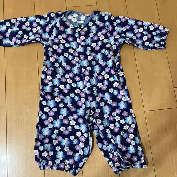 BABY服ロンパース 花柄50〜70cm