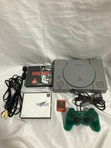 【最終型番】動作品 SCPH-9000 初代 プレイステーション DUAL SHOCK PS1 本体 FF7 バイオハザード2