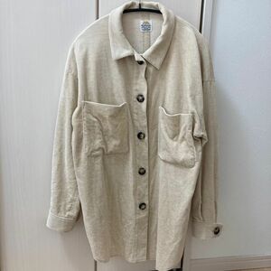 Bed&Breakfast Cotton Linen Corduroy Shirt JK in Beige