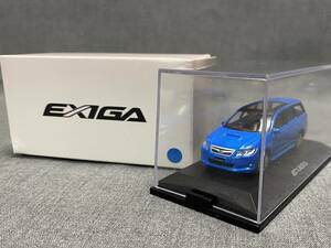 M6262【非売品】スバル エクシーガ EXIGA ミニカー ディーラー特注 カラーサンプル ブルー 保管品　