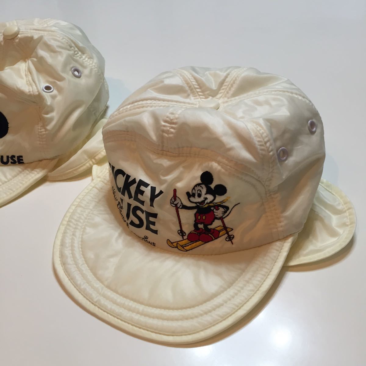 ディズニー ミッキー ボア キャップ 帽子 もこもこ ブラウン 茶色 ...