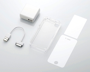 iPhone4 ハードケース 充電器&Dockケーブル付◆USB-Dock◆クリア◆◆送料198円可能◆◆即決　即落◆◆