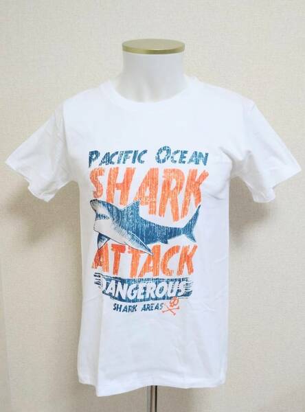 送料無料　【XLサイズ】鮫　Tシャツ　太平洋の恐怖　サメ　さめ　ジョーズ　シャーク　さば　ファンスマ