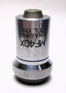 [JN610309Ob]●KYOWA MF40X N.A.0.65 T.L.170、金属顕微鏡用対物レンズ、ケース付き、デシケーター保存USED【匿名配送】