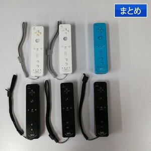 gY218a [動作未確認] ニンテンドー Wii リモコンプラス 白 黒 水色 計6点 / NINTENDO Wii | ゲーム X