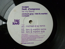 Scape ft. D'Empress / Be My Friend アップリフト・テック・VOCAL HOUSE 12 試聴_画像2